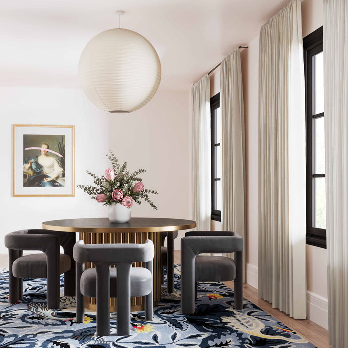 Sloane Dark Grey Velvet Chair - Luxury Living Collection