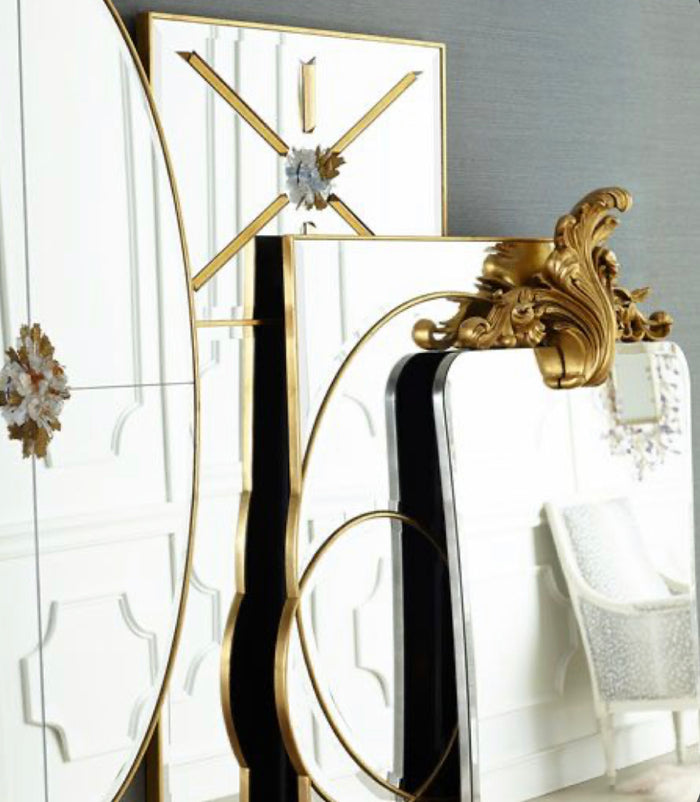Adrienne Exotic Gold Natural Selenite Mirror