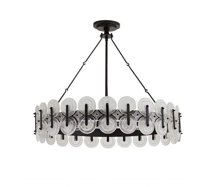 Rya Blackened Iron Chandelier