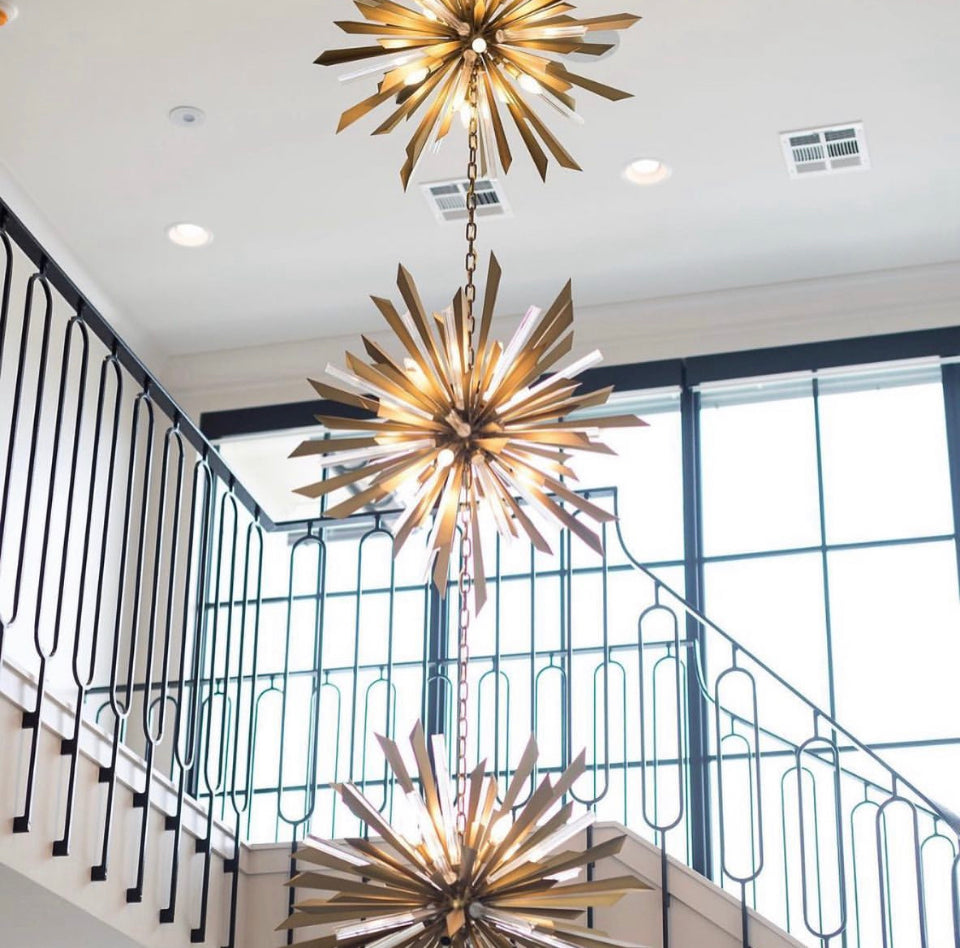 Ivana Antique Brass Chandelier