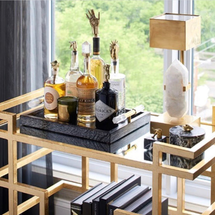 Holland Gold Leaf Bar Cart