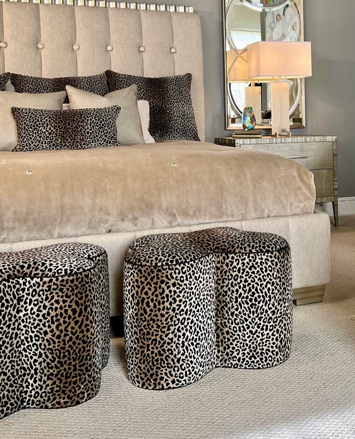 Nadine Small Butterfly Ottoman - Luxury Living Collection