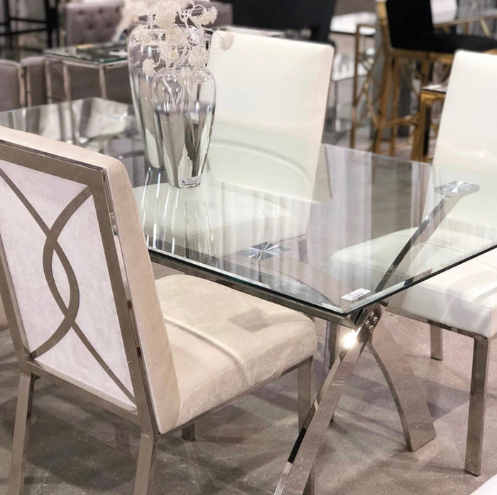 Amabilia Ivory Fabric Dining Chair