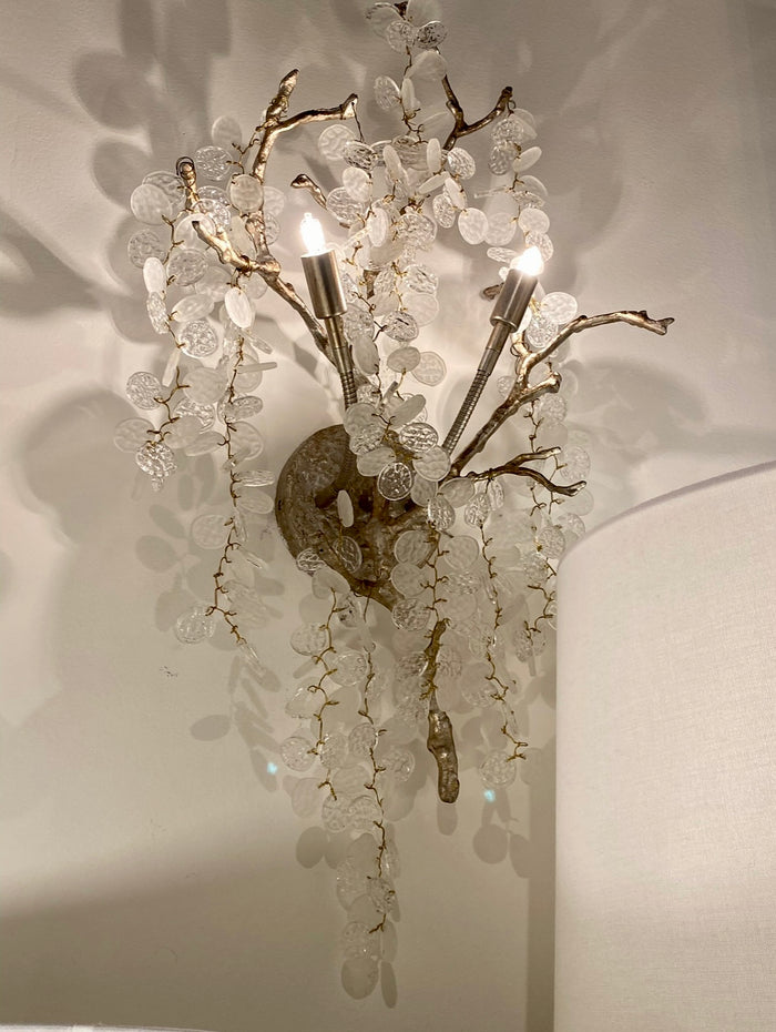 Willow Two-Light Dramatic Glass Cluster Wall Sconce - Luxury Living Collection