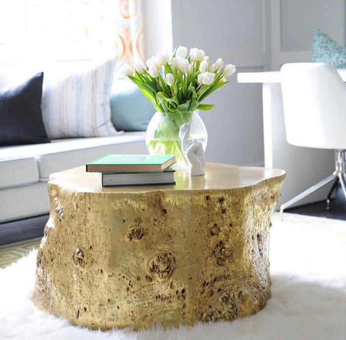 Wyn Gold Leaf Wood Coffee Table