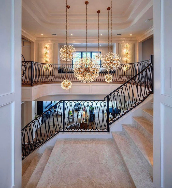 Bede Spherical Quartz Chandelier - Luxury Living Collection