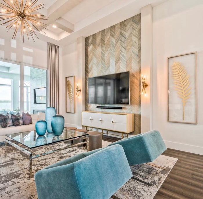 Elvire Midas Fern Prints (2 Styles Available) - Luxury Living Collection