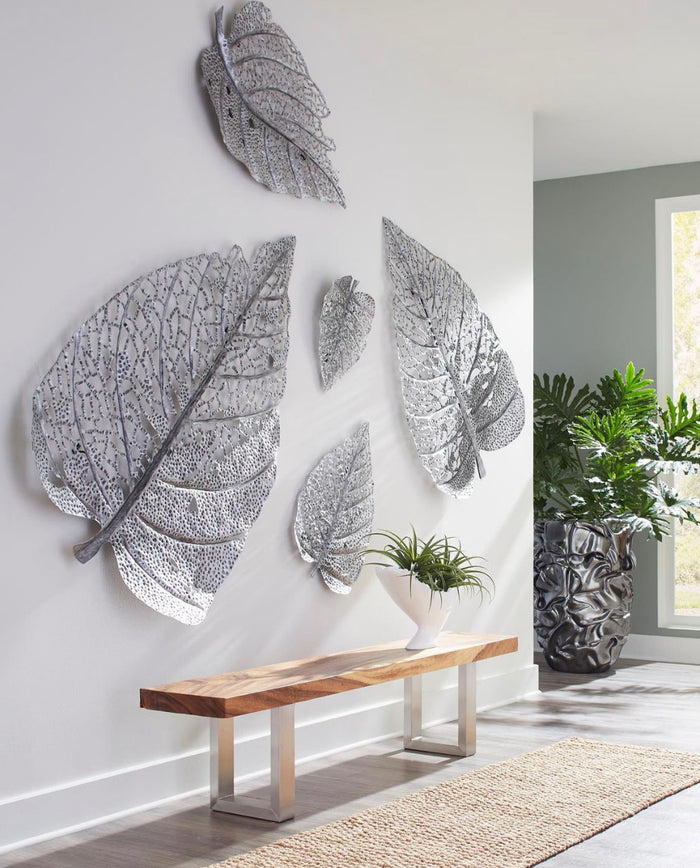 Auden Silver Wall Leaves