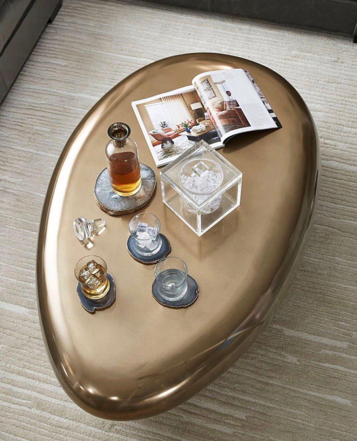 River Rock Liquid Gold Coffee Table