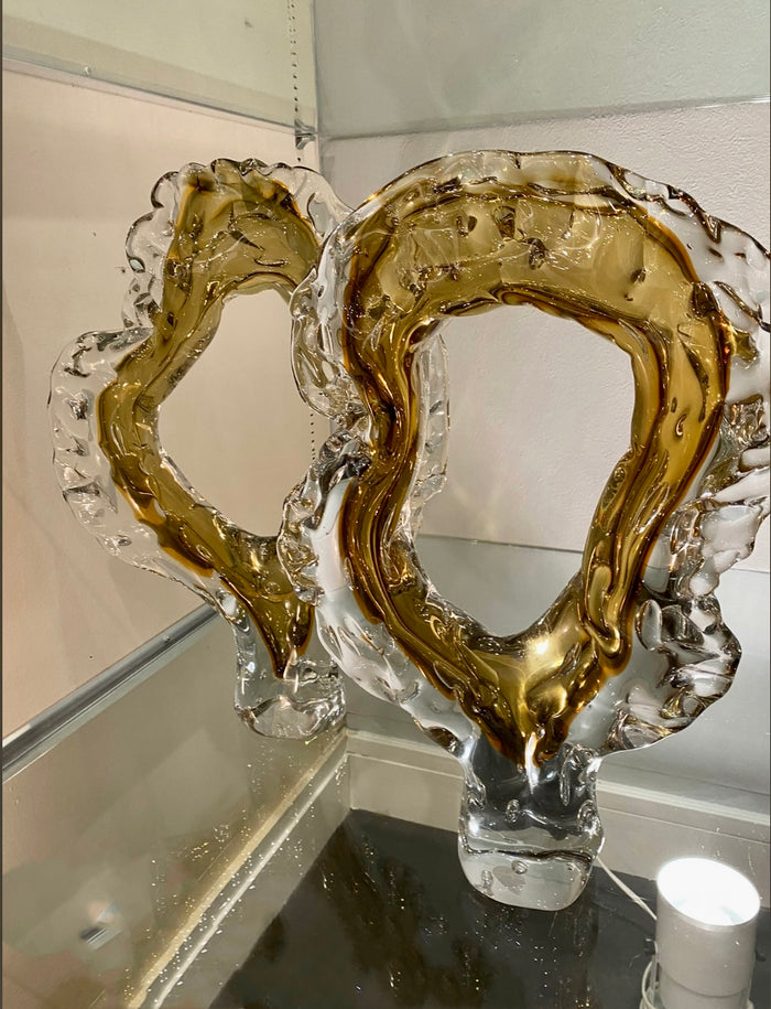 Calluna Handblown Golden Bronze Glass Sculptures - Luxury Living Collection