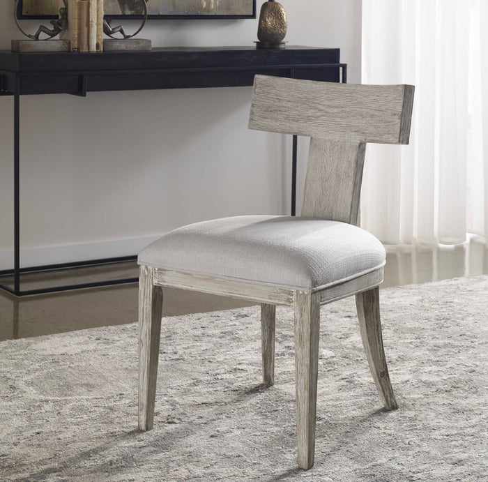 Rowan White Armless Chair - (Set of 2 Chairs)