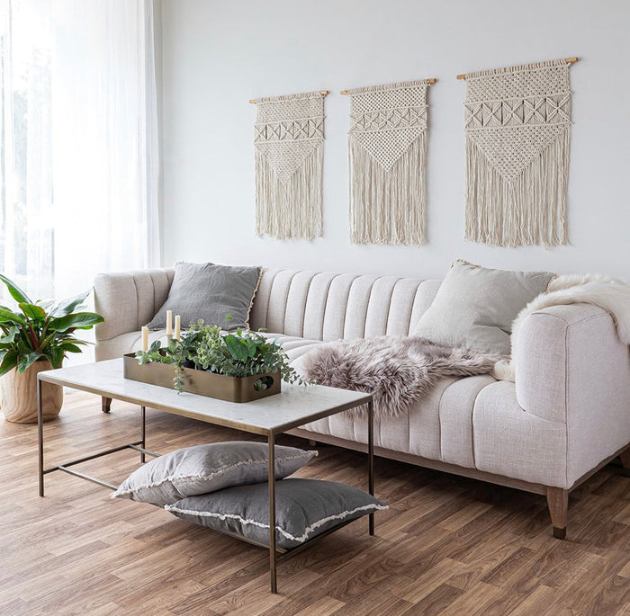 Troye 91" Cream Performance Fabric Sofa