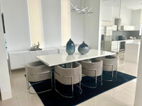 Jules Grey Velvet With Silver Frame Chair - Luxury Living Collection