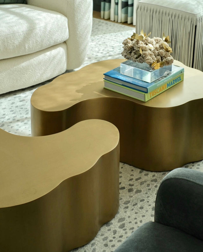 Santa Rosa Antique Brass Coffee Table