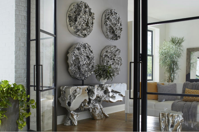 Wyn 80" Large Silver Leaf Console