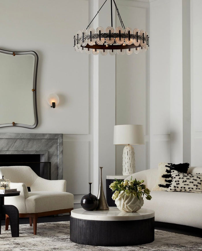 Rya Blackened Iron Chandelier