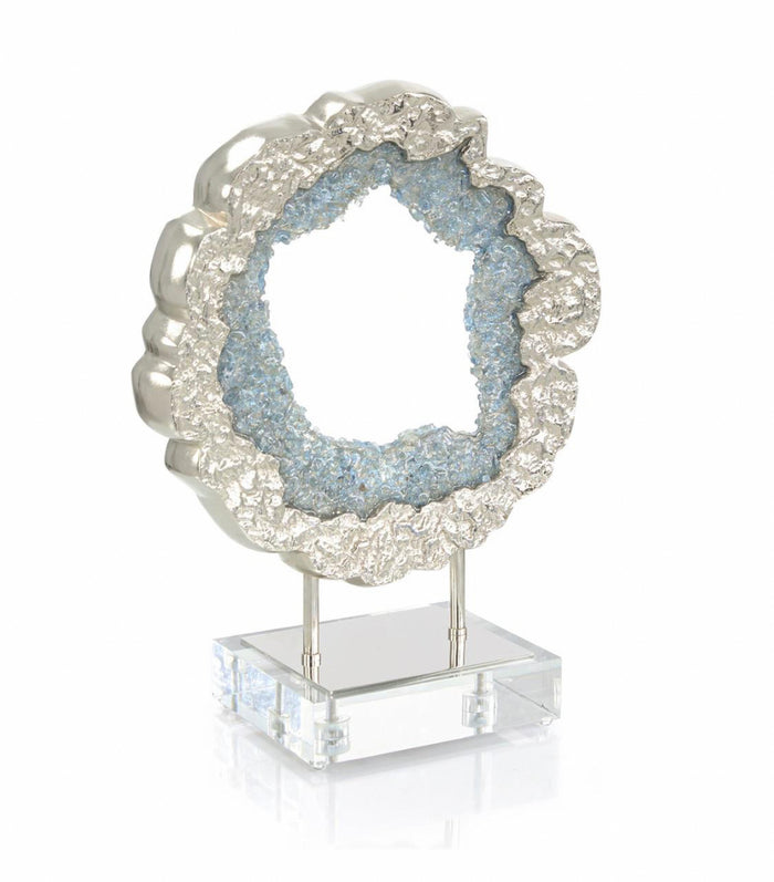 Nickel & Blue Sculpture - Luxury Living Collection