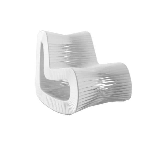 Straps White Rocking Chair