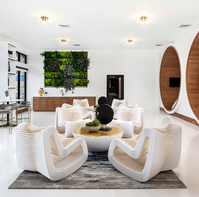 Straps White Rocking Chair