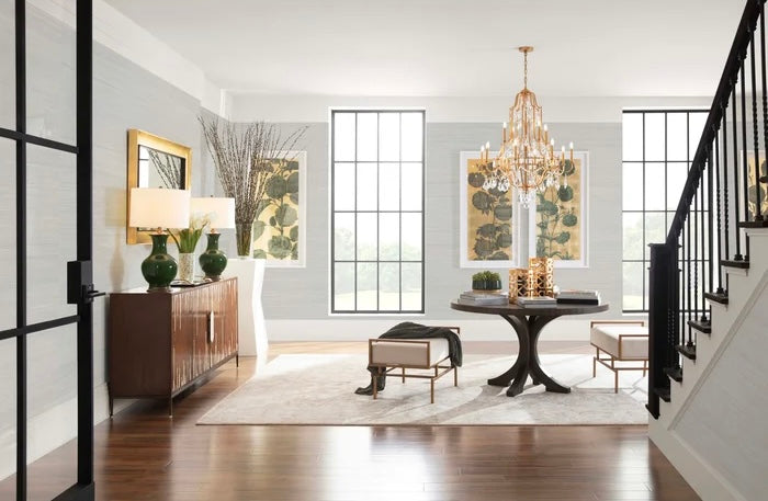 Greer Neutral & Gold 36" Custom Bench - Luxury Living Collection
