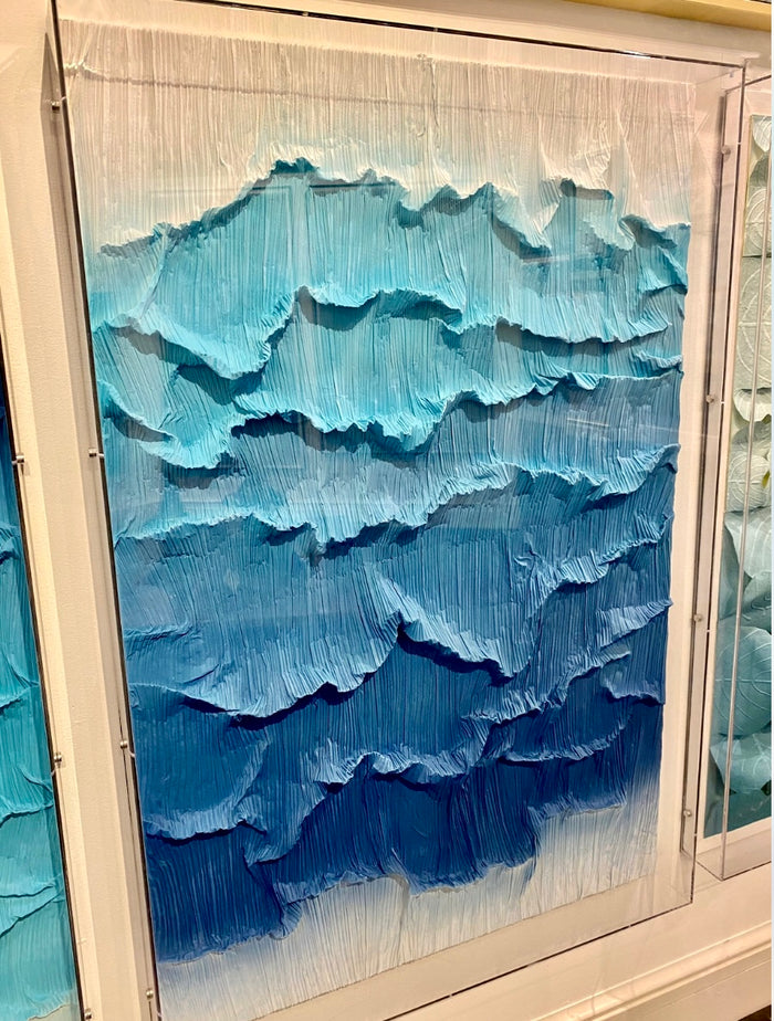 Cascading Waves Shadow Box Artwork I - Luxury Living Collection