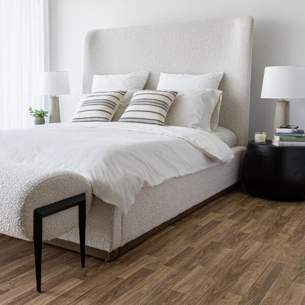 Charlize Off-White Boucle Bed