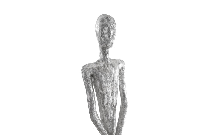 Thin Male Silver Leaf Sculpture