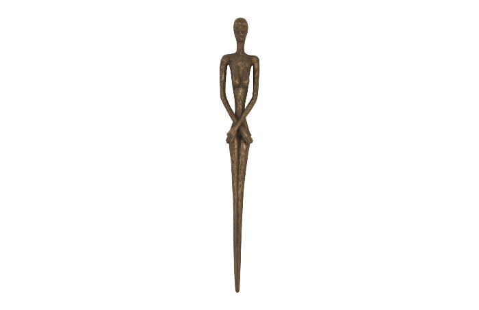 Thin Female Bronze Wall Sculpture