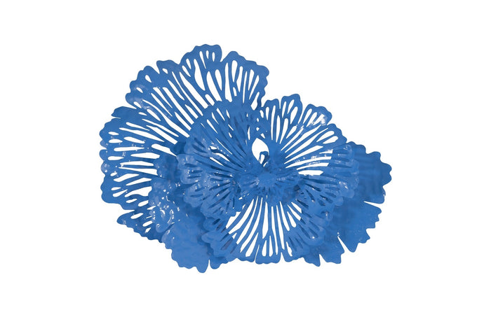 Blue Wall Flower Art