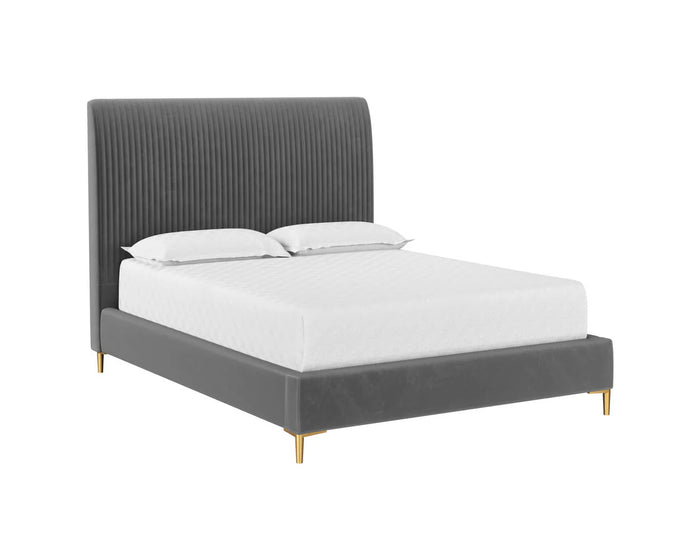 Harris Storm Grey Performance Fabric Bed