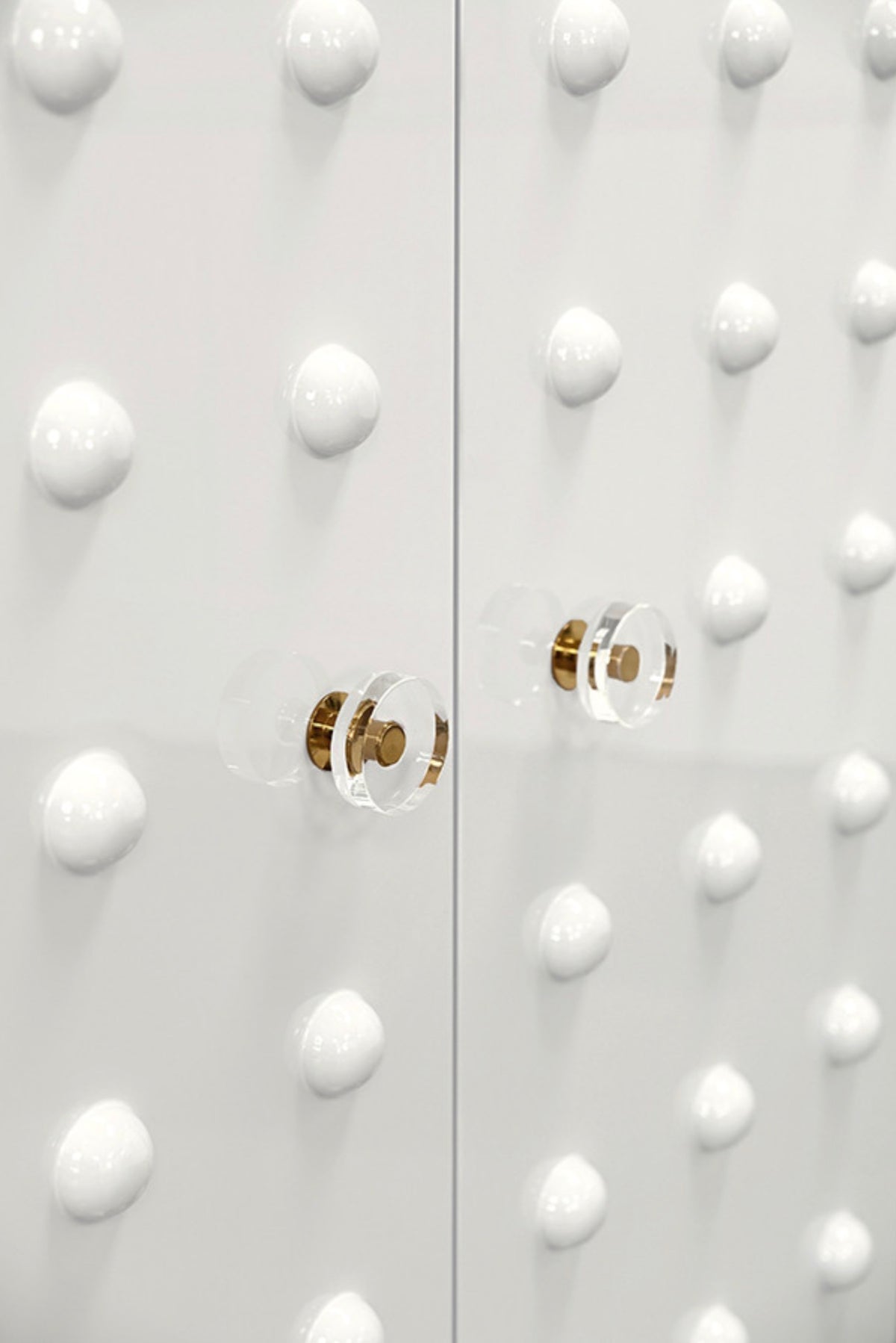 Sammi 40" White Lacquer Storage Cabinet