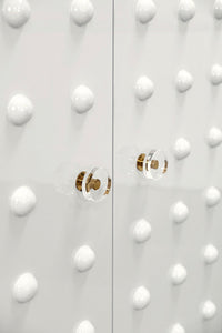 Sammi 40" White Lacquer Storage Cabinet