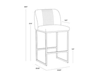 Nevin Shadow Grey & Gold Counter Stool