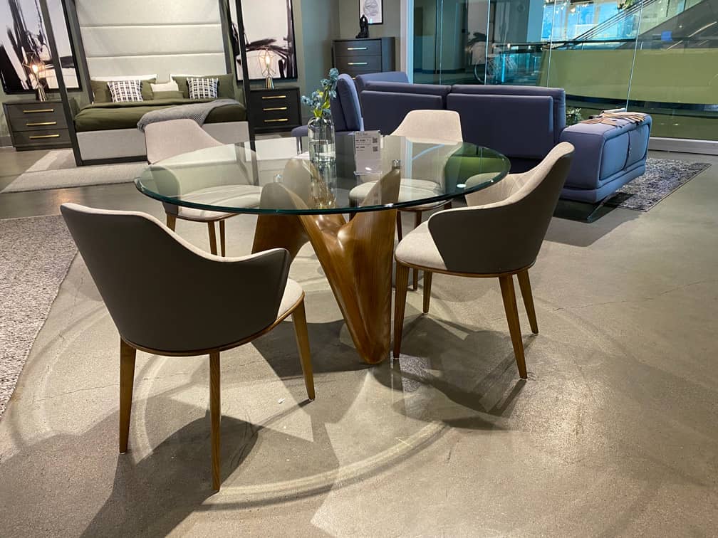 Elowen Modern Beige & Grey Dining Chair