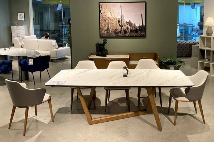 Elowen Modern Beige & Grey Dining Chair
