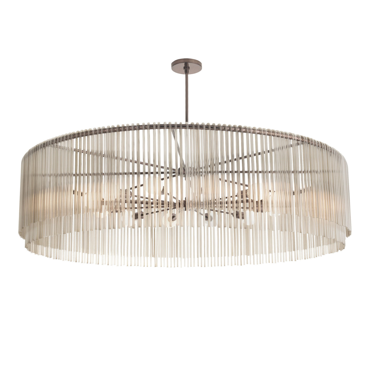 Park 60" Smoke Glass & Brown Nickel Finish Chandelier