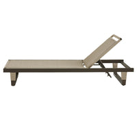 Daytona Outdoor Buff Dutch Weave Armless Lounge Chair