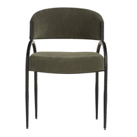 Zelise Performance Pine Green Chenille Dining Chair (Set of 2)