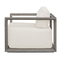 Richie White & Weathered Grey Ooutdoor Lounge Chair