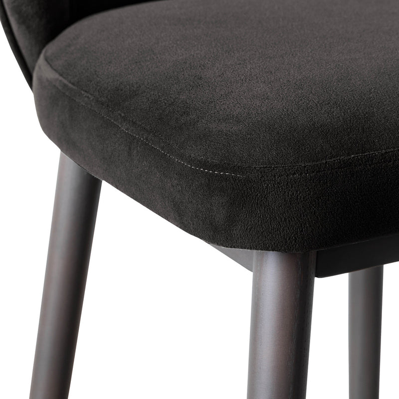 Elouise Grey Velvet Counter Stool - Luxury Living Collection