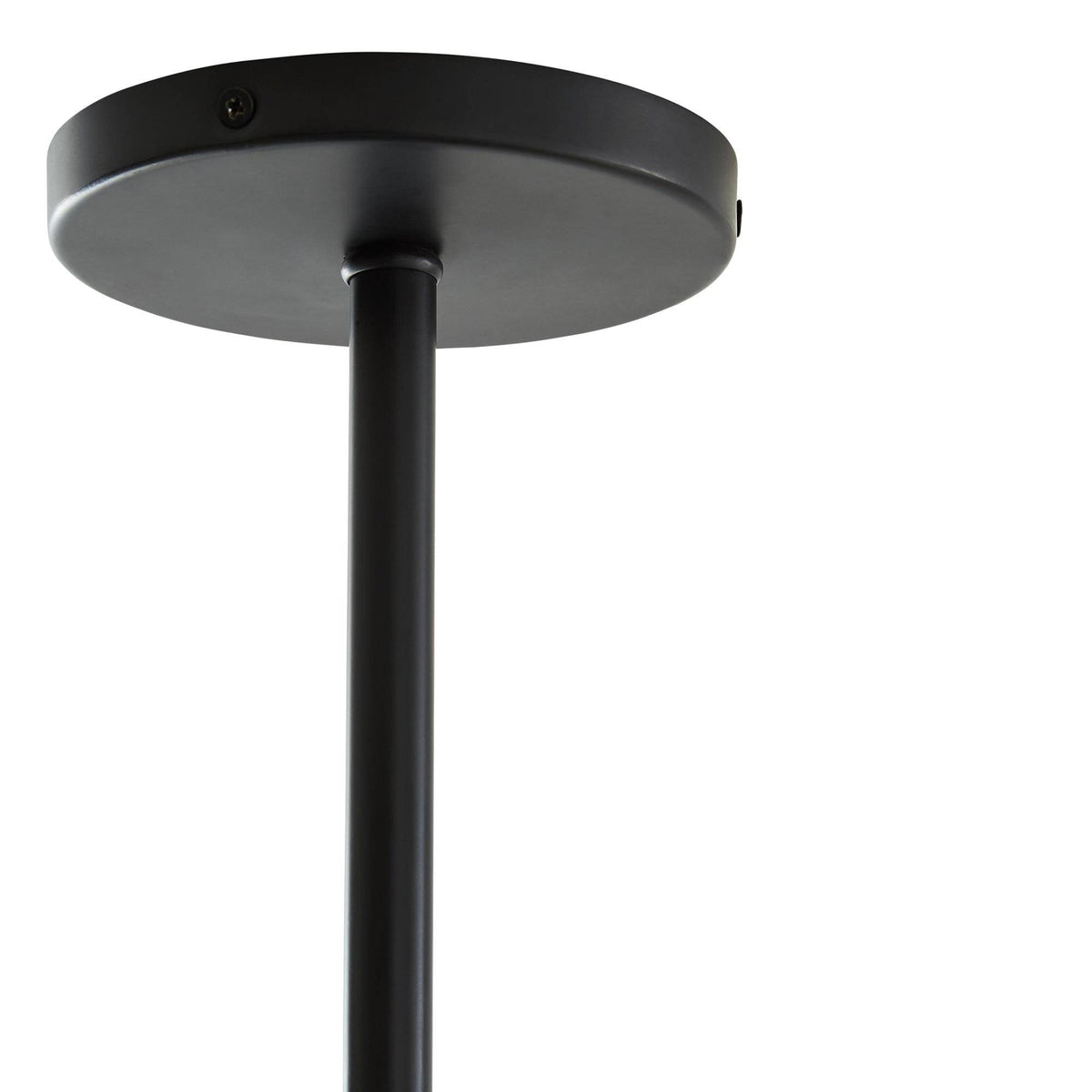 Daeron 42" Blackened Iron & Frosted Glass Discs Chandelier