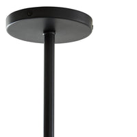 Daeron 42" Blackened Iron & Frosted Glass Discs Chandelier