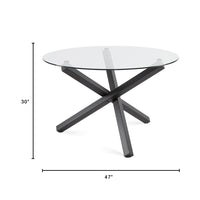 Rodeo 55" Round Black Dining Table