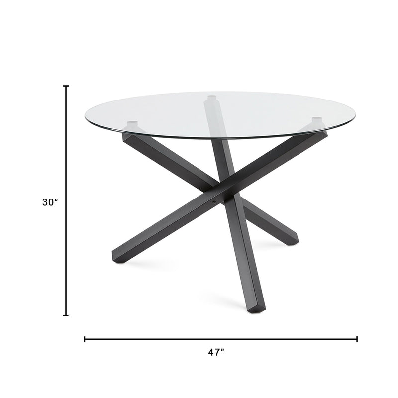 Rodeo 55" Round Black Dining Table