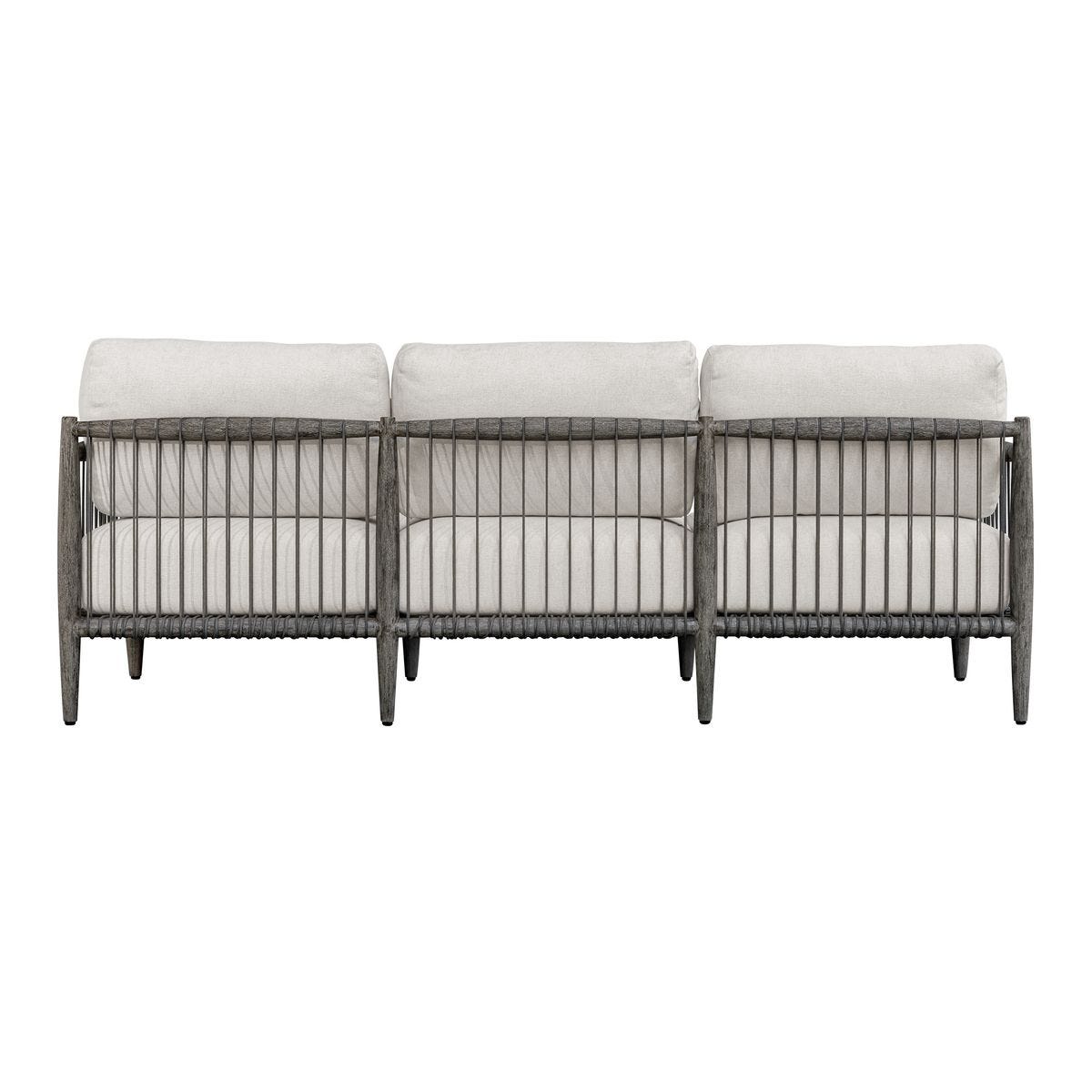 Clara 80" White & Grey Outdoor Sofa