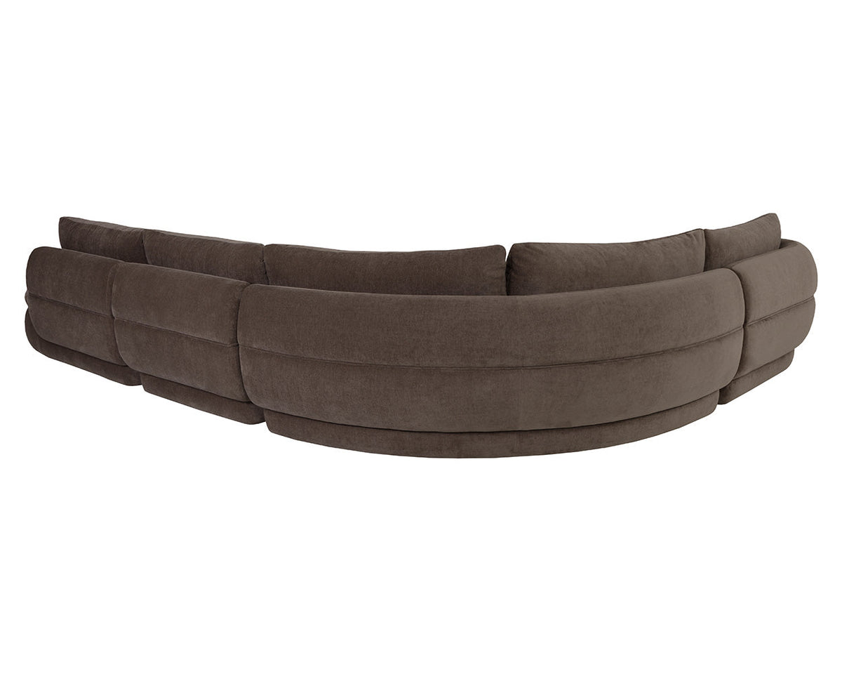 Oressa Brown Modular Corner Chair
