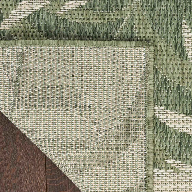 Annaleisa Indoor/Outdoor Green & Ivory Area Rug - Elegance Collection