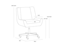 Mirian Alabaster Performance Fabric & Gold Desk Chair