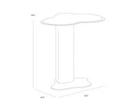Isola Faux Marble Concrete Indoor Outdoor Accent Table