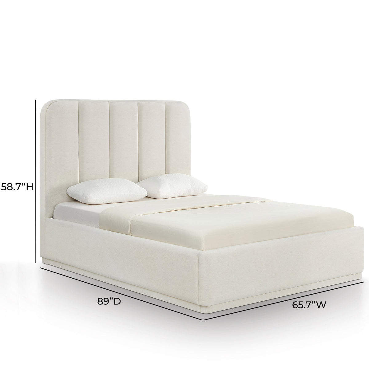 Penelope Cream Chenille Bed (2 Sizes Available)